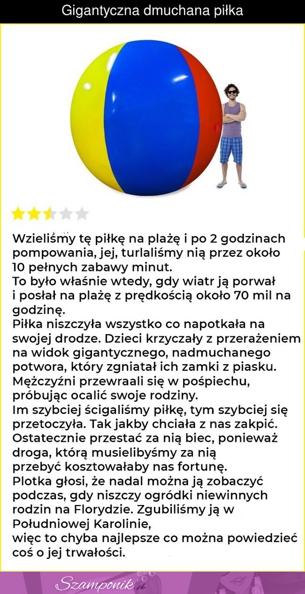 Recenzent tej dmuchanej piłki przeszedł sam siebie xD