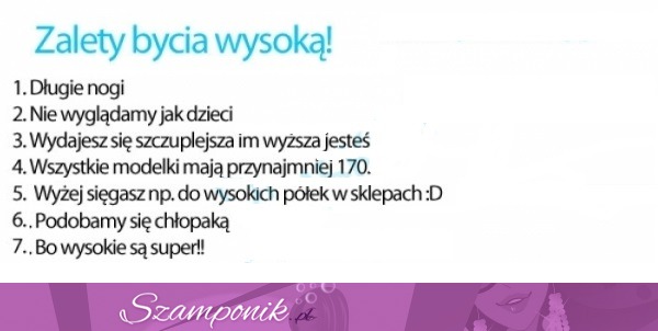 Zalety bycia wysoką!