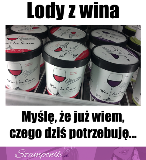 Lody z wina