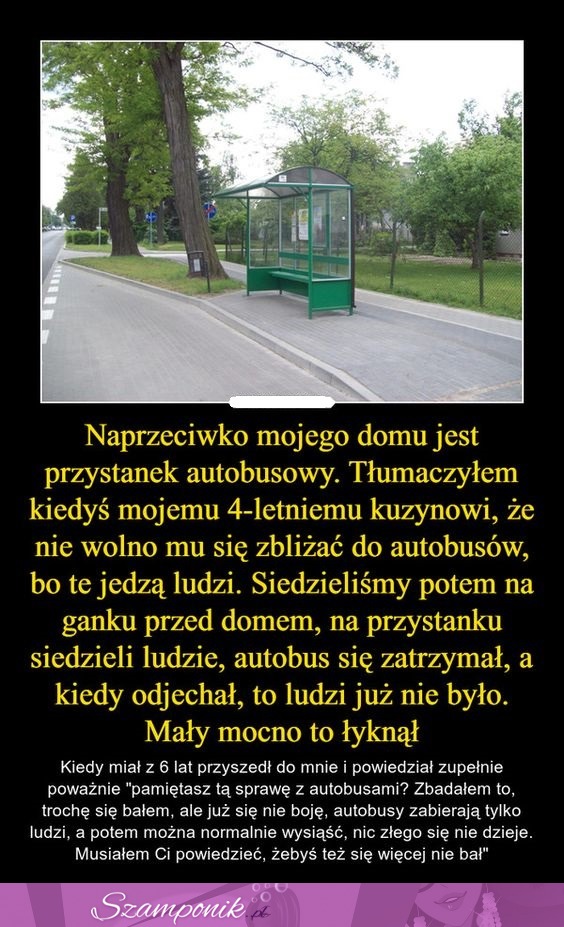 Ten chłopczyk wykazał się dużą odwagą! :D