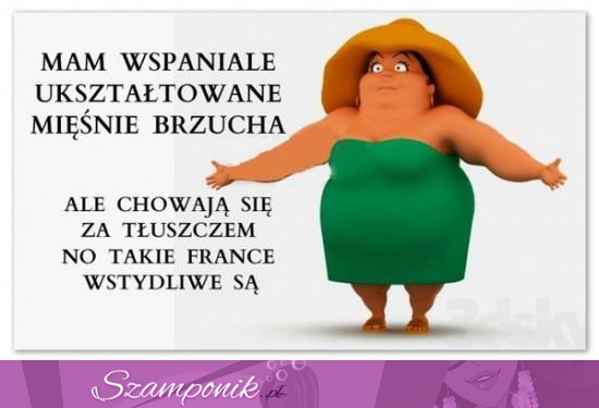 Mam wspaniale ukształtowane mięśnie brzucha