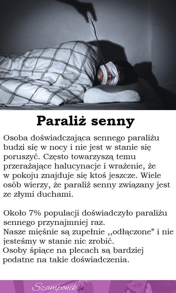 Jak wygląda paraliż senny?