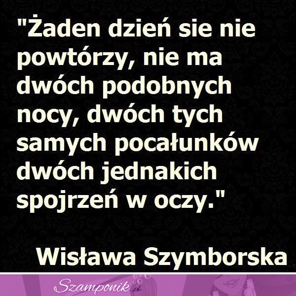 Żaden dzień się nie powtórzy....