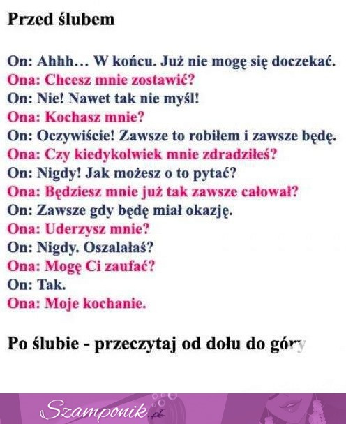 Przed ślubem i po ślubie, ZOBACZ różnicę...