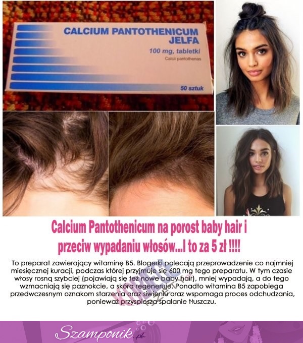 Calcium Pantothenicum na porost baby hair i przeciw wypadaniu włosów! Wydasz tylko 5 zł!