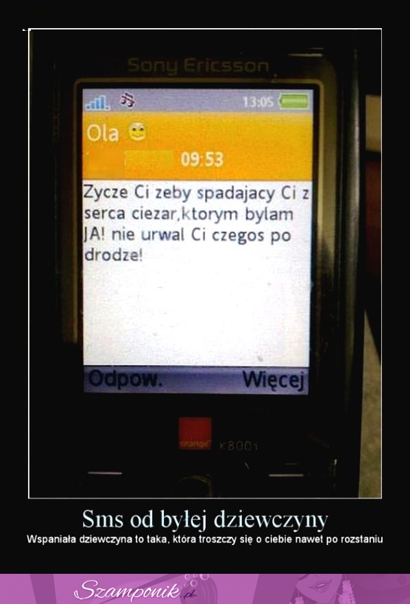 Sms od byłej dziewczyny! Mocny TEKST ;)