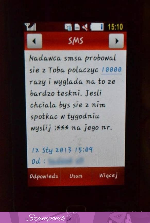 Nadawca SMS próbował się z Tobą skontaktować...