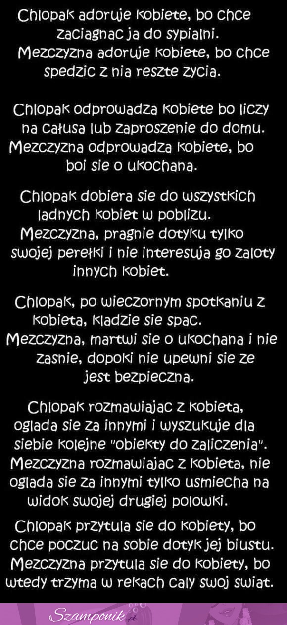 Chłopak vs mężczyzna - którego ty wolisz