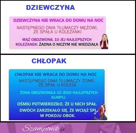 Nocny powrót do domu. Kobieta vs Facet, jak myślisz jaka jest różnica! duuuża