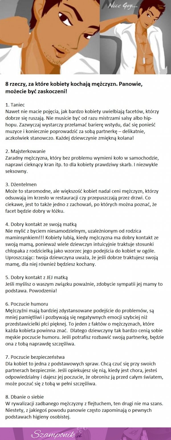 8 rzeczy, za które kobiety kochają mężczyzn! Panowie, możecie być zaskoczeni!