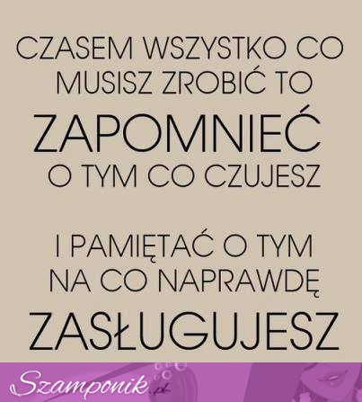 Zapomnieć...