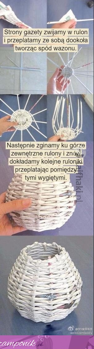 Jak zrobić przepiękny wazon z gazety?