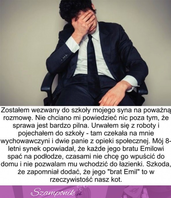 Ojciec został wezwany do szkoły...syn jak zwykle narozrabiał! DOBRY KAWAŁ