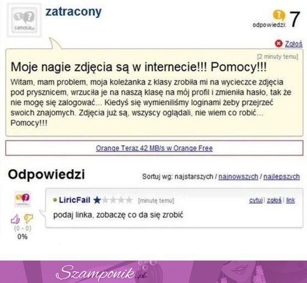 Koleżanka wrzuciła jej nagie zdjęcia do internetu... Zobacz co jej doradzili...