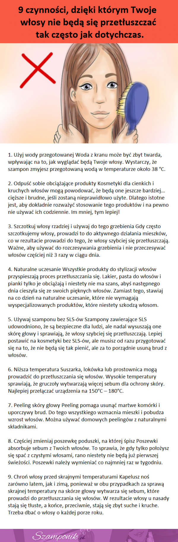 9 czynności, dzięki którym Twoje włosy nie będą się przetłuszczać tak często jak dotychczas