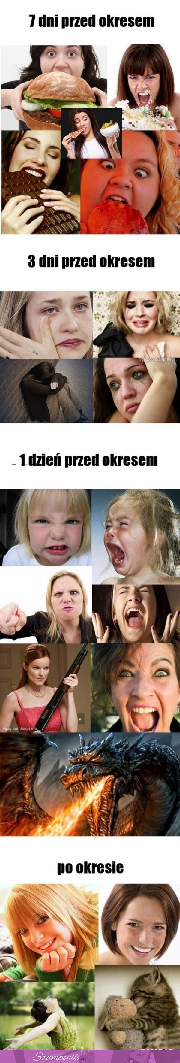 Stan na 7, 3 oraz 1 dzień przed okresem, a także po okresie. Prawda?