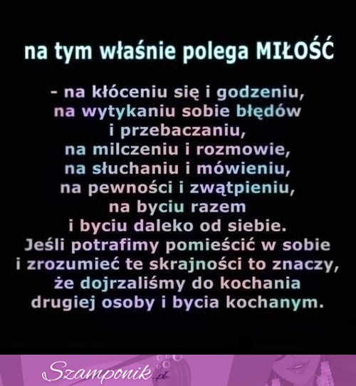 Na czym polega miłość