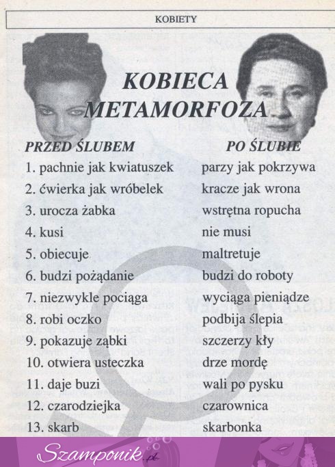 Kobieca metamorfoza PRZED i PO ślubie! Zobacz co ci grozi ;)