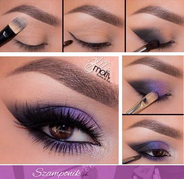 Smokey eye z fioletami w roli głównej