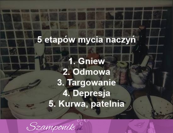 5 etapów mycia naczyń