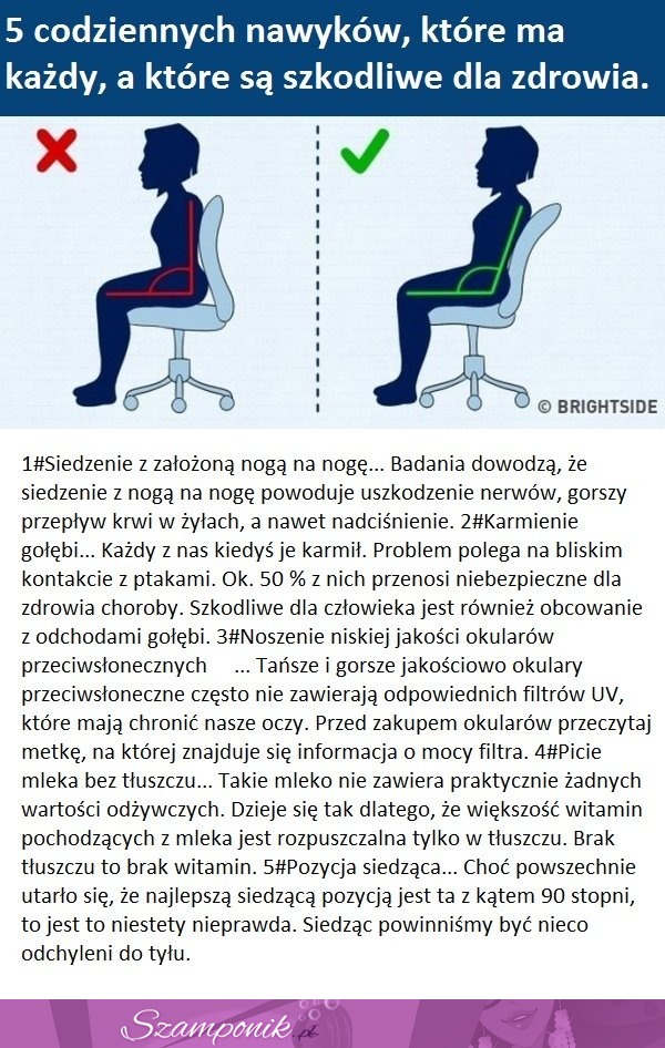 5 codziennych nawyków, które ma każdy, a są szkodliwe dla zdrowia