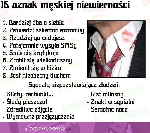 Zobacz 15 oznak męskiej niewierności! :/