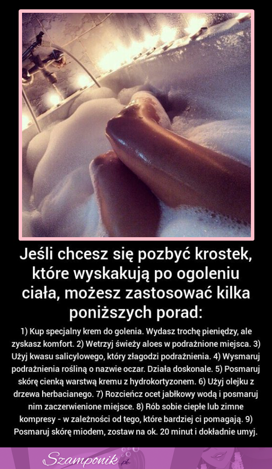 Po ogoleniu ciała wyskakują Ci krostki? SPRAWDŹ jak się ich pozbyć!