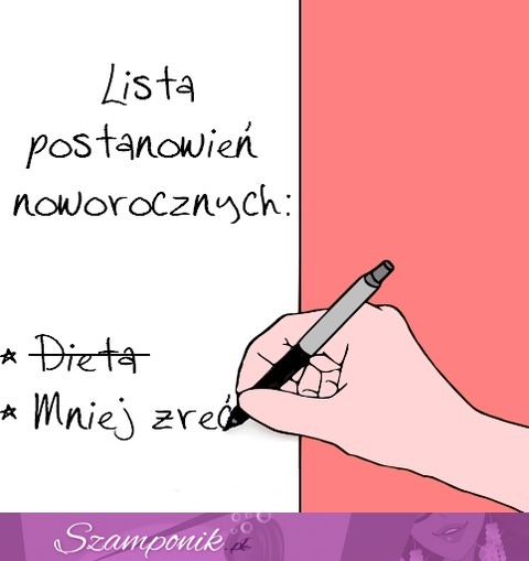 Moja lsita postanowien noworocznych