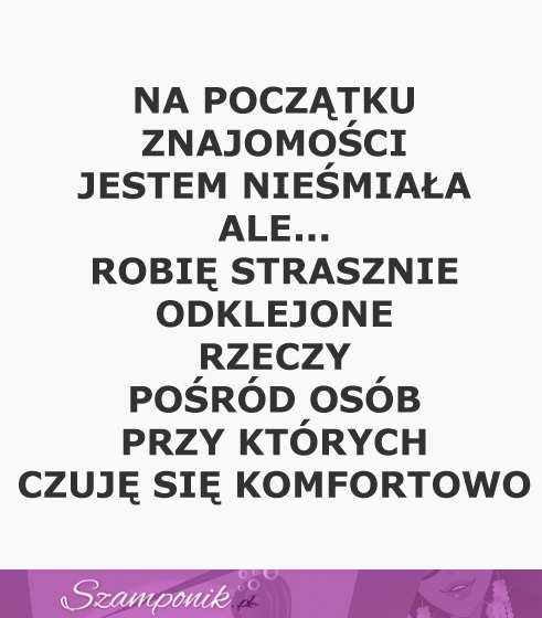 Na początku znajomości...