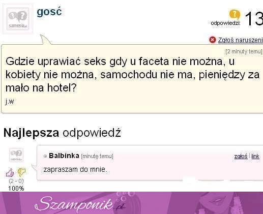 Ta para chce bardzo uprawiać seks ale mają duży problem ..... on im pomógł, dobry facet :D