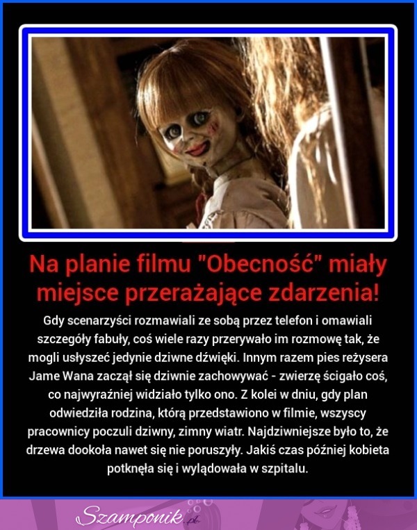 Na planie filmu "Obecność" miały miejsca przerażające zdarzenia!