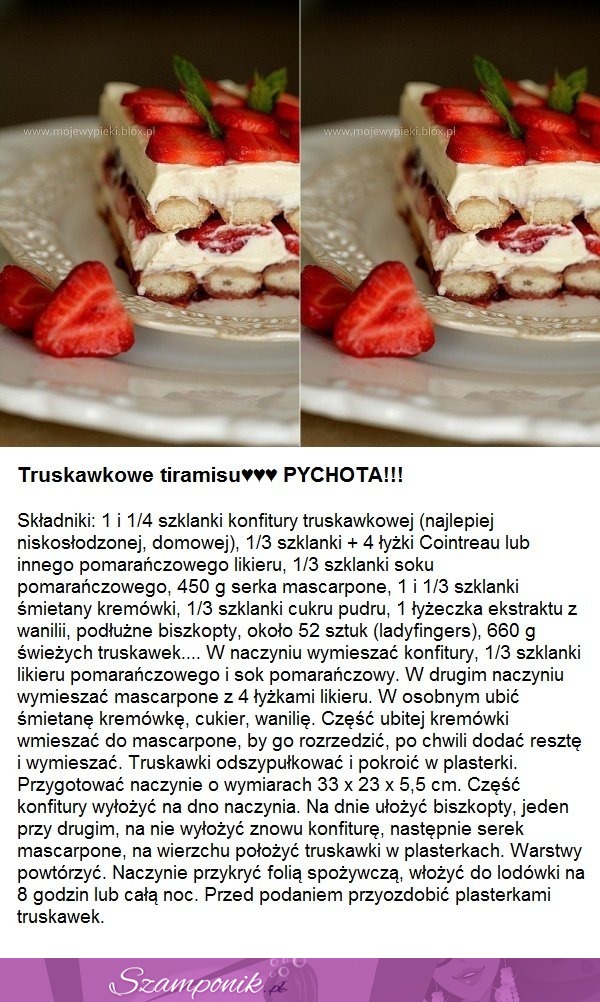 Truskawkowe tiramisu. PYCHA!