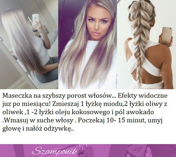 Maseczka na szybszy porost włosów. ŚWIETNE!