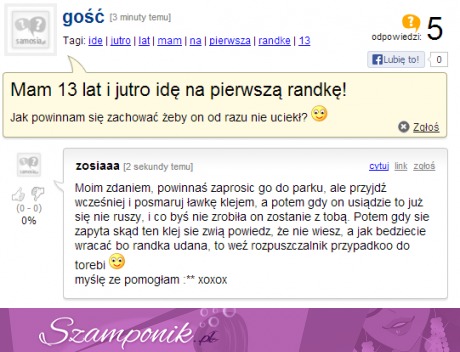 Mam 13lat i jutro idę na PIERWSZĄ RANDKĘ! ;D