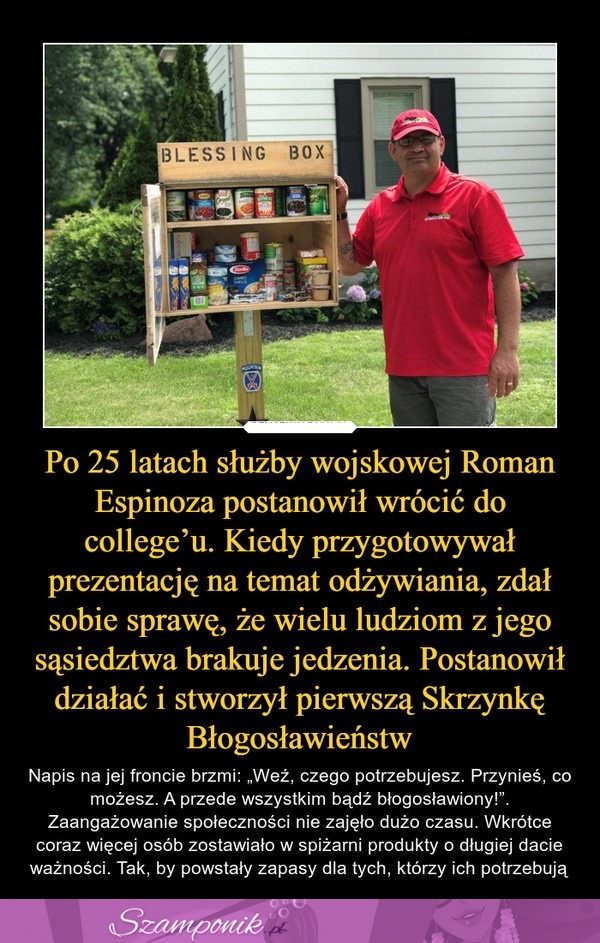 Pan Roman stworzył pierwszą Skrzynkę Błogosławieństw dla sąsiedztwa...