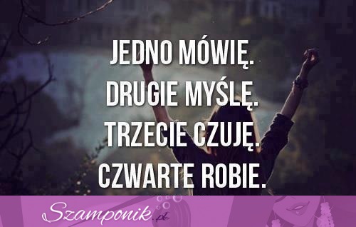 Jedno mówię, drugie myślę, trzecie...