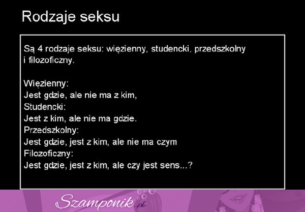 Zobacz czery rodzaje seksu, studencki najlepszy! :D