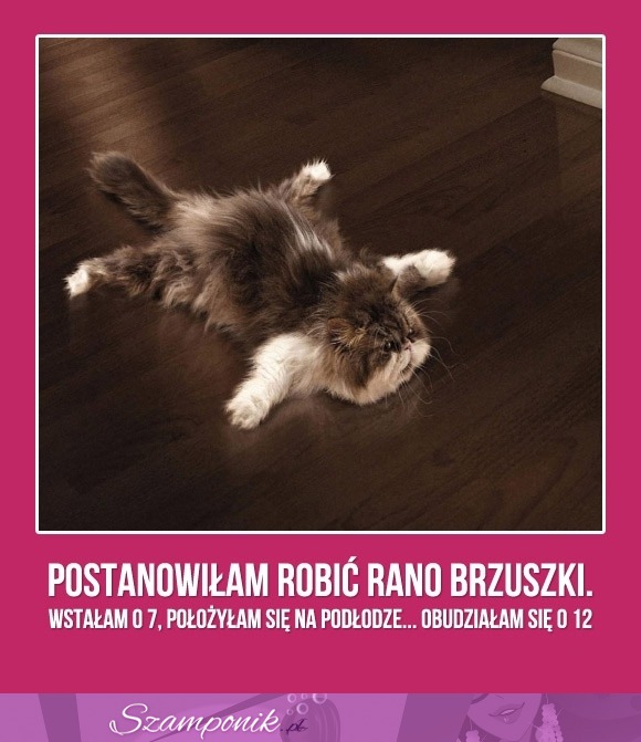 Postanowiłam robić rano brzuszki