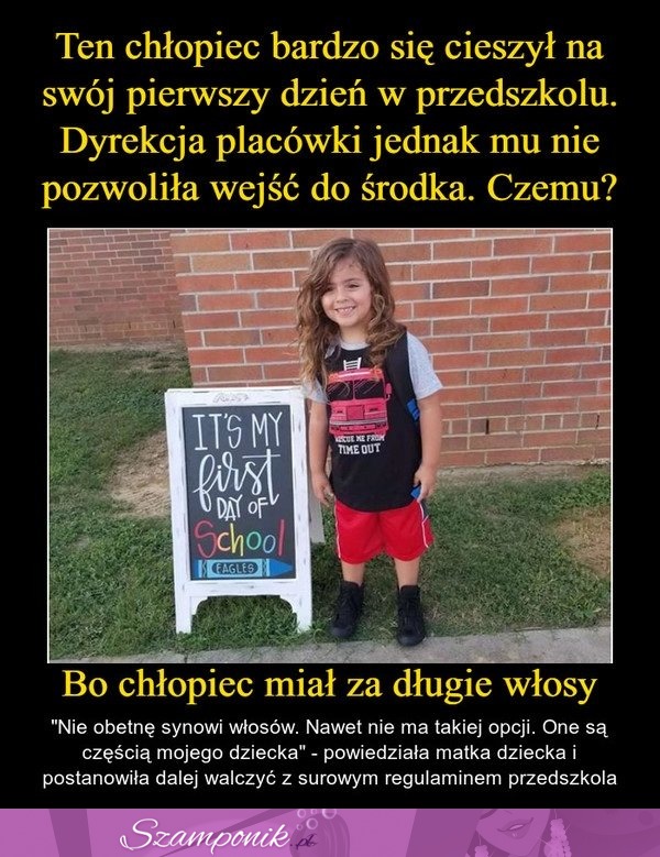 Dyrekcja przedszkola nie pozwoliła chłopczykowi wejść do środka... SZOK!