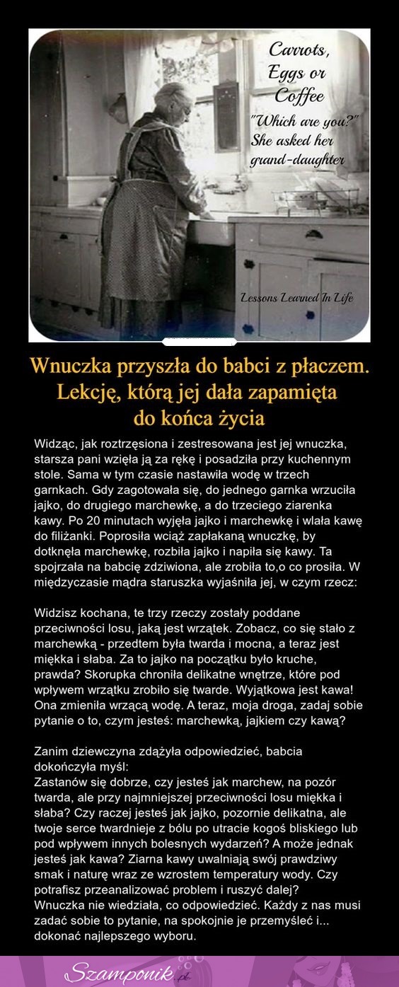 Wnuczka przyszła do babci z płaczem. Lekcję, którą jej dała zapamięta do końca życia...