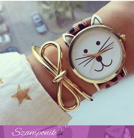 Słodki zegarek z kotkiem