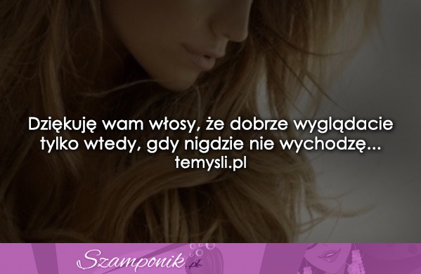 Dziękuję wam włosy, że...