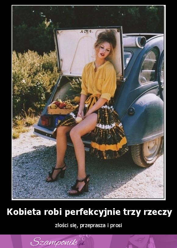 Kobieta robi perfekcyjnie trzy rzeczy