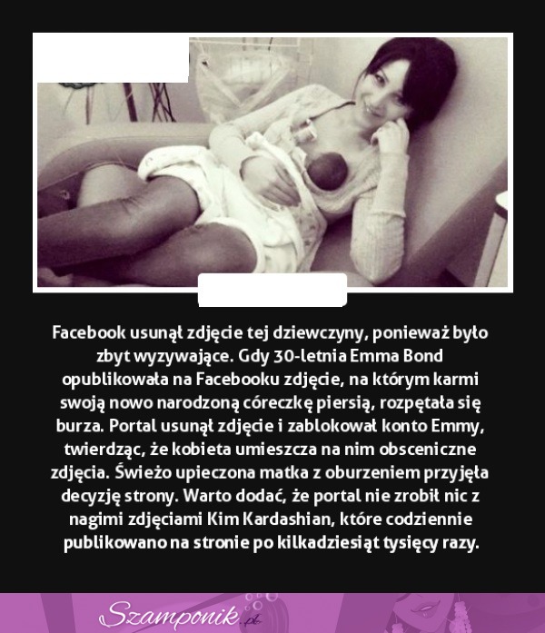 Facebook usunął zdjęcie tej dziewczyny, ponieważ było zbyt wyzywające.