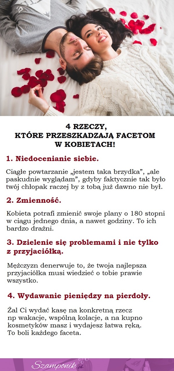 4 rzeczy, które przeszkadzają facetom w kobietach...