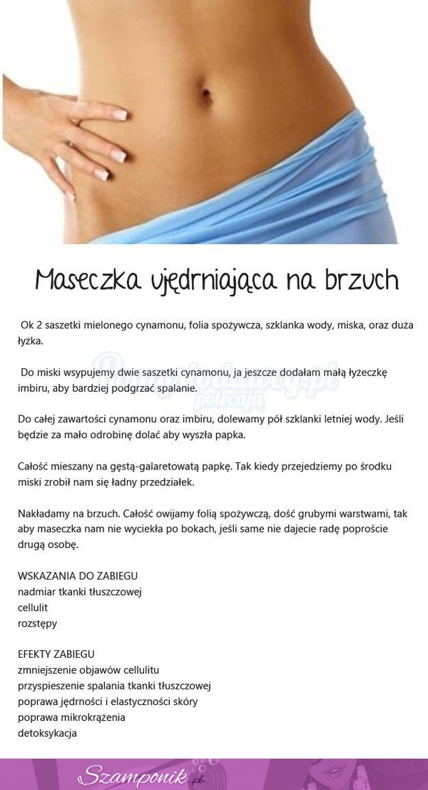 Maseczka ujędrniająca na brzuch - SUPER!