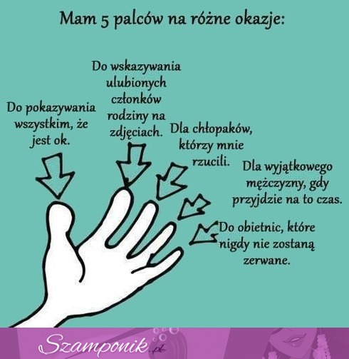 Mam 5 palców na różne okazje ;D