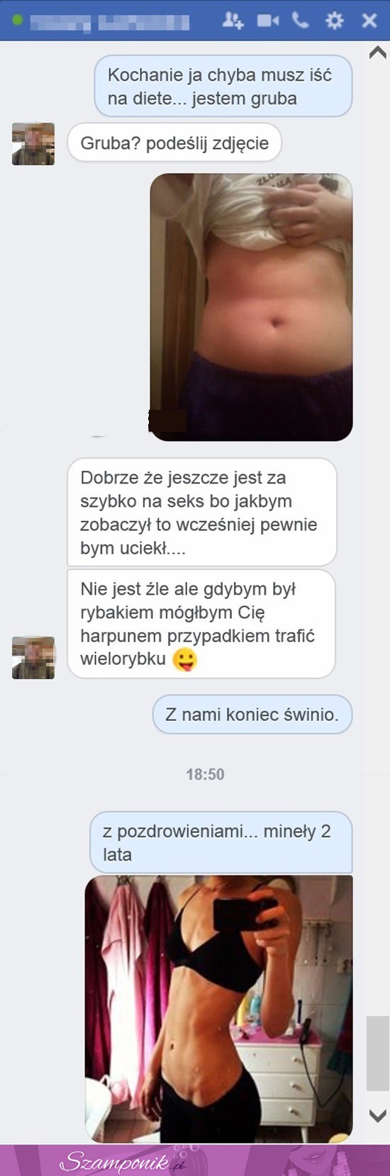 Chłopak wyśmiewał się z niej, że jest GRUBA! Zerwała z nim i po DWÓCH LATACH WYSŁAŁA mu to!  WOW