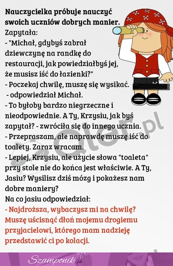 Jasiu ma wyobraźnię, dobry tekst xD