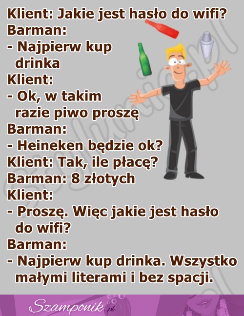 Hahaha gościu się nie zorientował, ale przynajmniej wypił piwko ;D